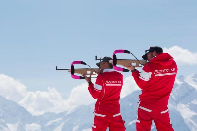 Stand de tir à la carabine laser avec l’ESF Montclar